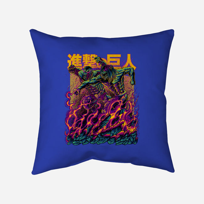 Titan Fight-none removable cover w insert throw pillow-alanside