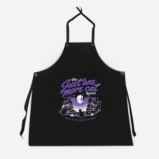 Just One More Cat Ritual-unisex kitchen apron-eduely