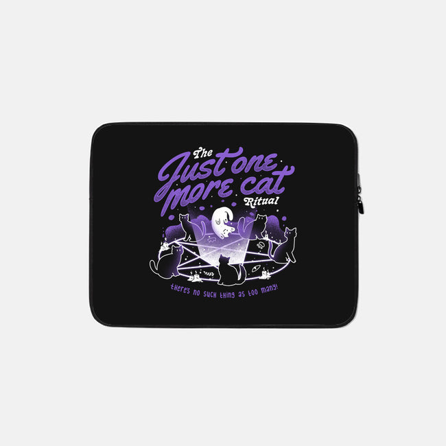 Just One More Cat Ritual-none zippered laptop sleeve-eduely