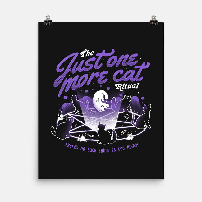 Just One More Cat Ritual-none matte poster-eduely