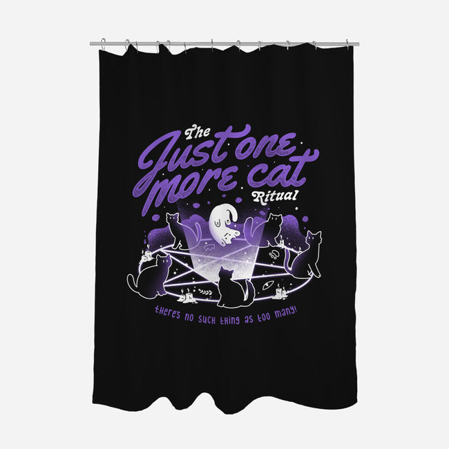 Just One More Cat Ritual-none polyester shower curtain-eduely