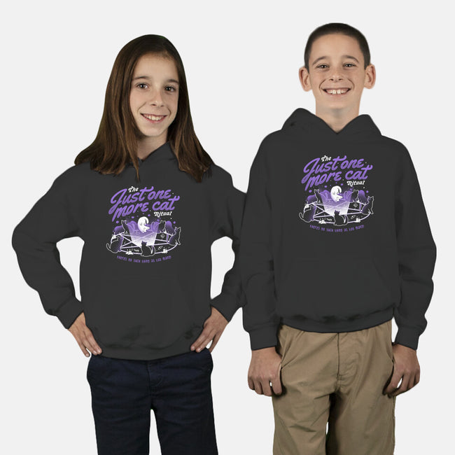 Just One More Cat Ritual-youth pullover sweatshirt-eduely
