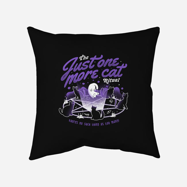 Just One More Cat Ritual-none removable cover w insert throw pillow-eduely
