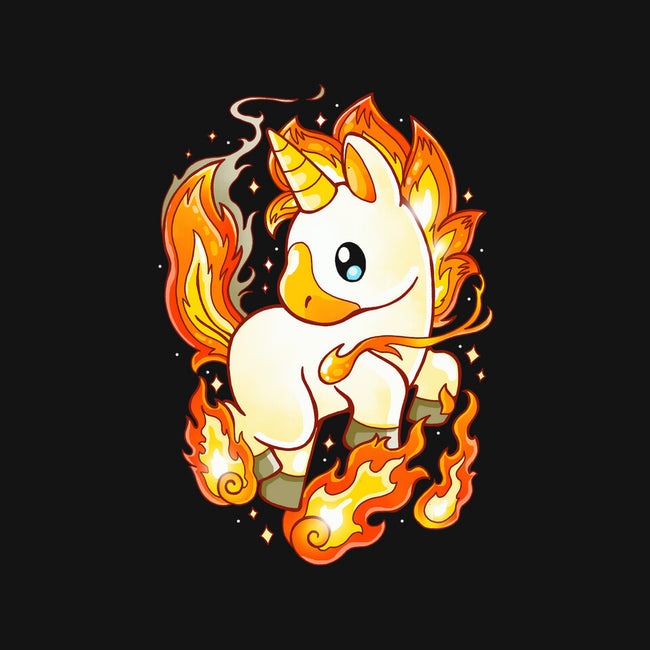 Fire Unicorn-womens basic tee-Vallina84