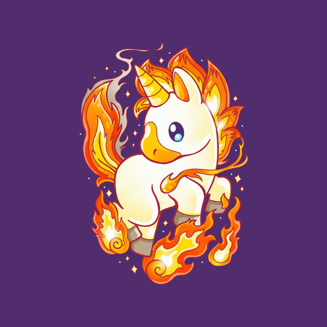 Fire Unicorn-none fleece blanket-Vallina84