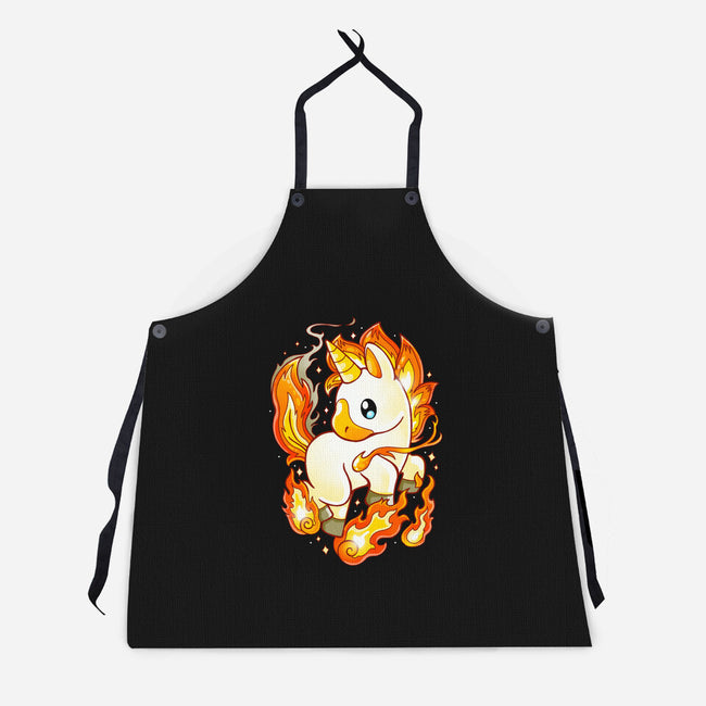 Fire Unicorn-unisex kitchen apron-Vallina84