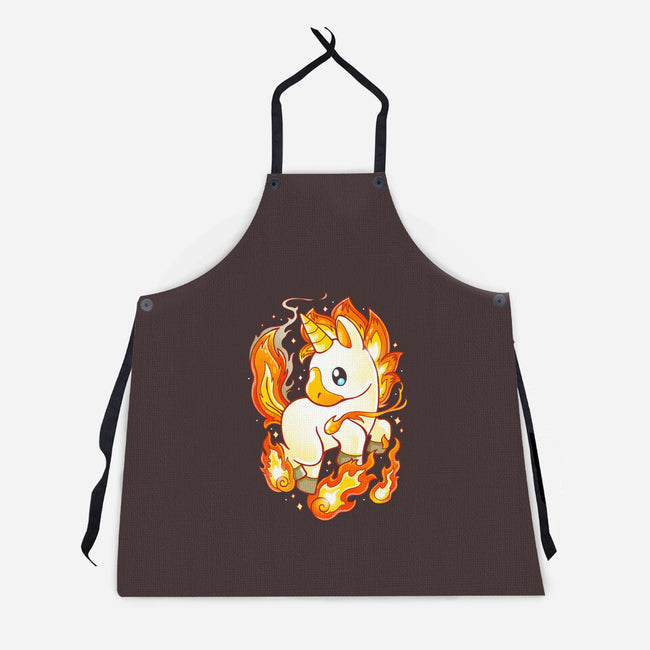 Fire Unicorn-unisex kitchen apron-Vallina84