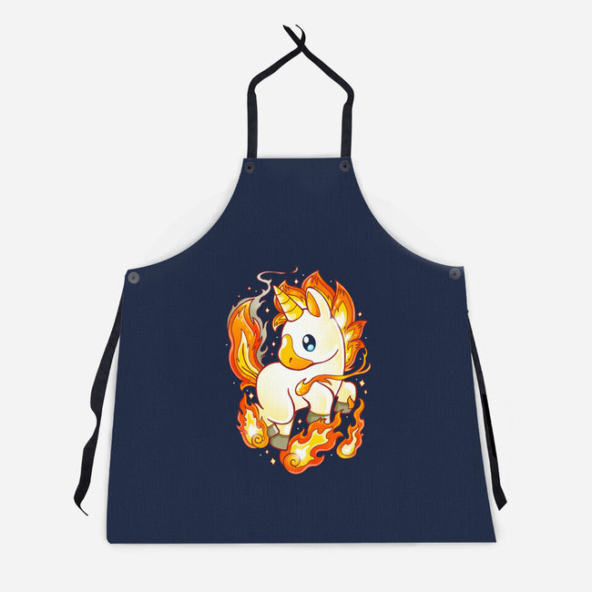 Fire Unicorn-unisex kitchen apron-Vallina84