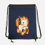 Fire Unicorn-none drawstring bag-Vallina84