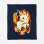 Fire Unicorn-none fleece blanket-Vallina84