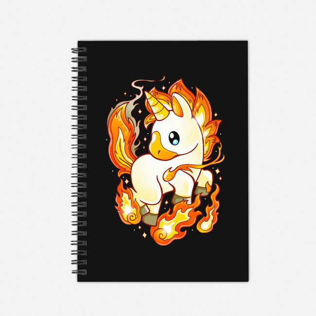 Fire Unicorn-none dot grid notebook-Vallina84
