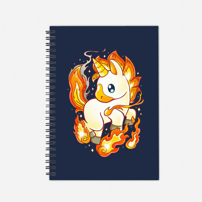 Fire Unicorn-none dot grid notebook-Vallina84