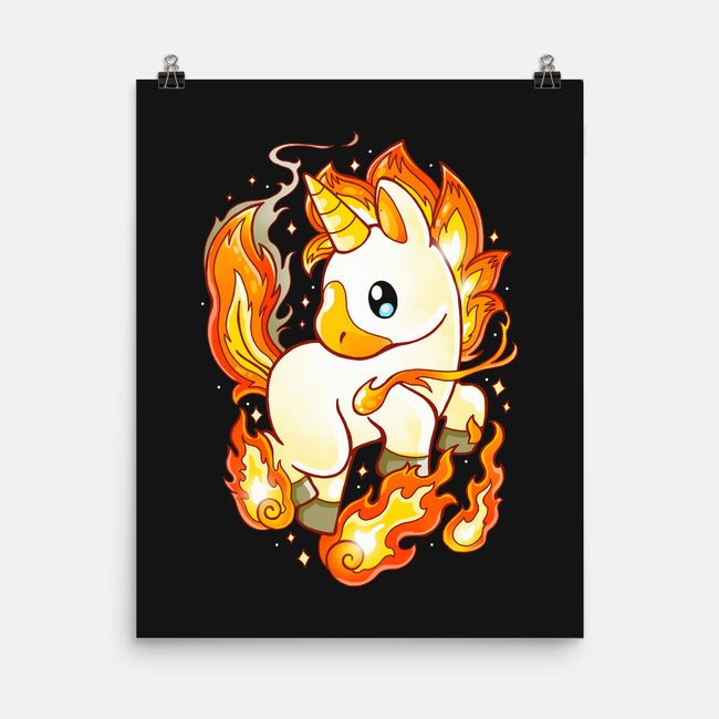 Fire Unicorn-none matte poster-Vallina84