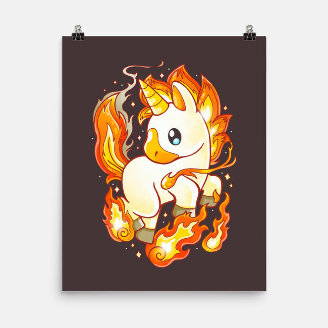 Fire Unicorn-none matte poster-Vallina84