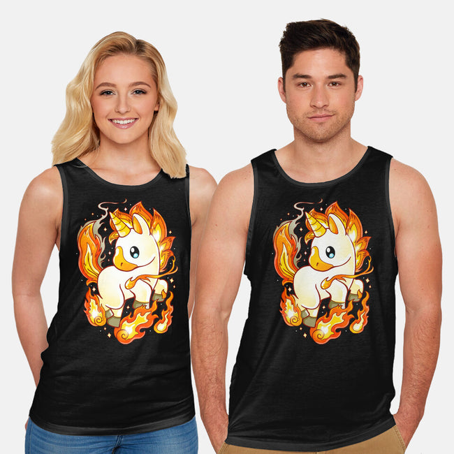 Fire Unicorn-unisex basic tank-Vallina84