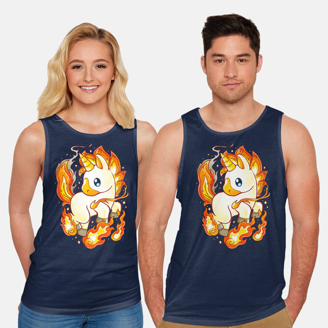 Fire Unicorn-unisex basic tank-Vallina84