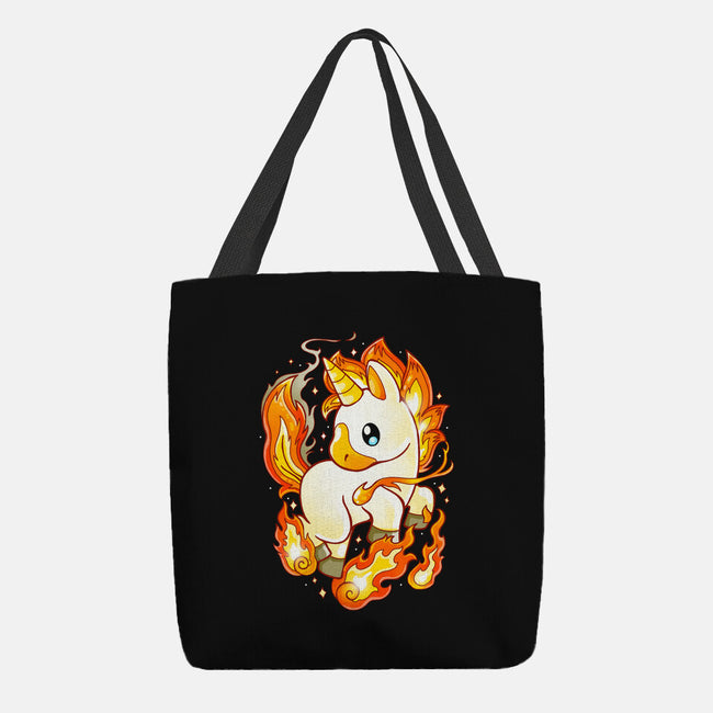 Fire Unicorn-none basic tote-Vallina84