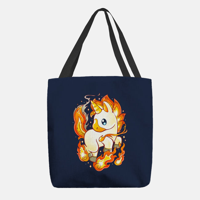 Fire Unicorn-none basic tote-Vallina84