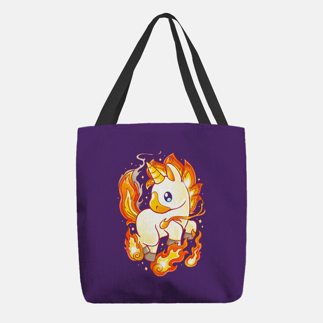 Fire Unicorn-none basic tote-Vallina84