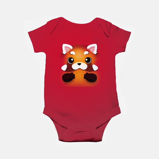 Red Panda-baby basic onesie-Vallina84