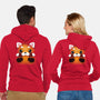 Red Panda-unisex zip-up sweatshirt-Vallina84