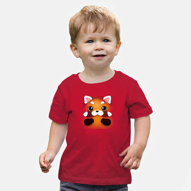 Red Panda-baby basic tee-Vallina84