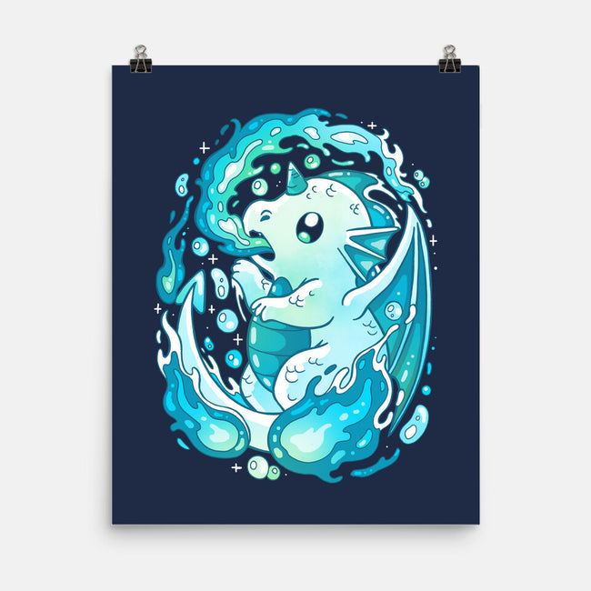 Water Dragon-none matte poster-Vallina84