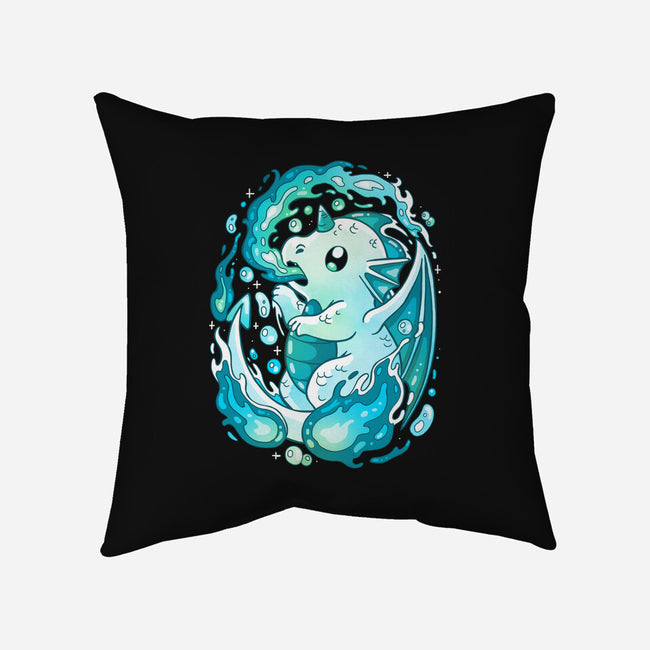 Water Dragon-none removable cover throw pillow-Vallina84