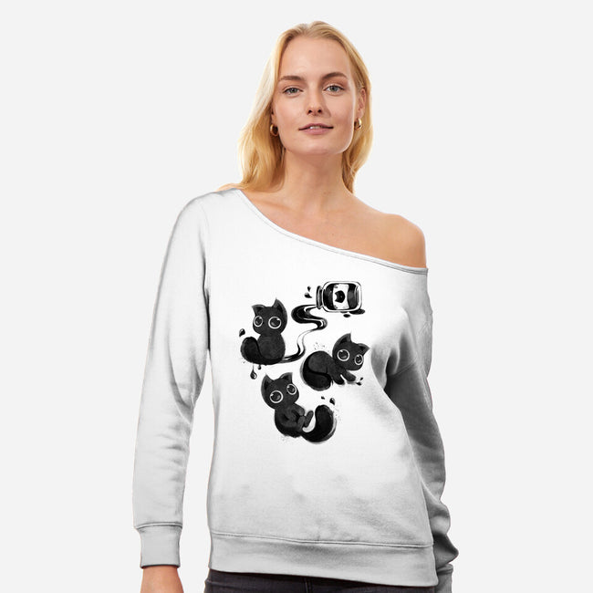 Magic Ink-womens off shoulder sweatshirt-ricolaa
