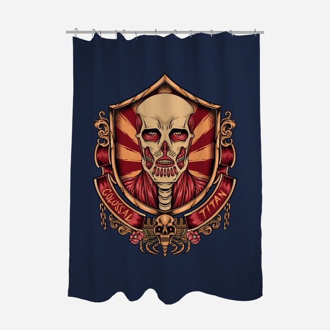 Colossal Badge-none polyester shower curtain-spoilerinc