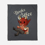 Books And Coffee-none fleece blanket-FunkVampire