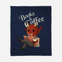 Books And Coffee-none fleece blanket-FunkVampire
