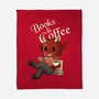 Books And Coffee-none fleece blanket-FunkVampire