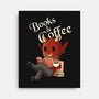 Books And Coffee-none stretched canvas-FunkVampire