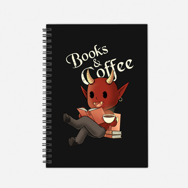 Books And Coffee-none dot grid notebook-FunkVampire