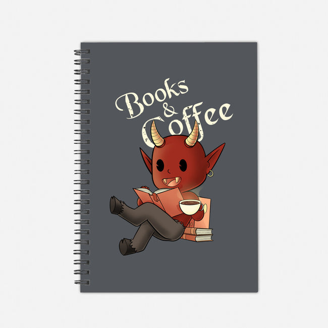 Books And Coffee-none dot grid notebook-FunkVampire