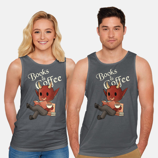 Books And Coffee-unisex basic tank-FunkVampire