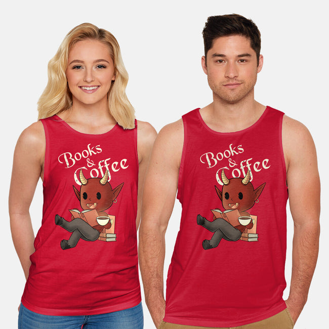 Books And Coffee-unisex basic tank-FunkVampire