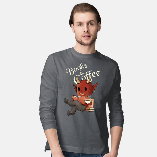 Books And Coffee-mens long sleeved tee-FunkVampire