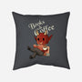 Books And Coffee-none removable cover w insert throw pillow-FunkVampire