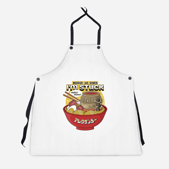 Warrior Jar Ramen-unisex kitchen apron-Logozaste