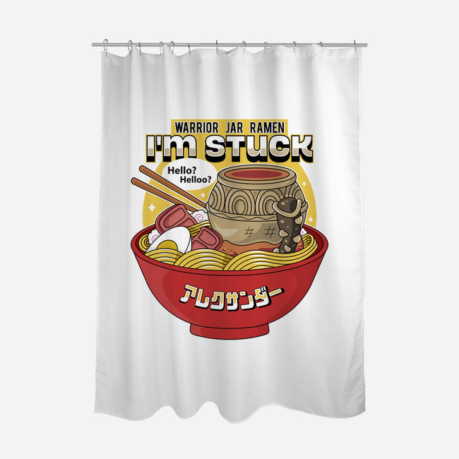 Warrior Jar Ramen-none polyester shower curtain-Logozaste