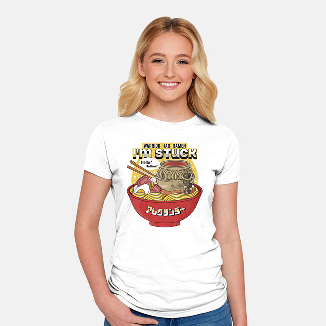 Warrior Jar Ramen-womens fitted tee-Logozaste