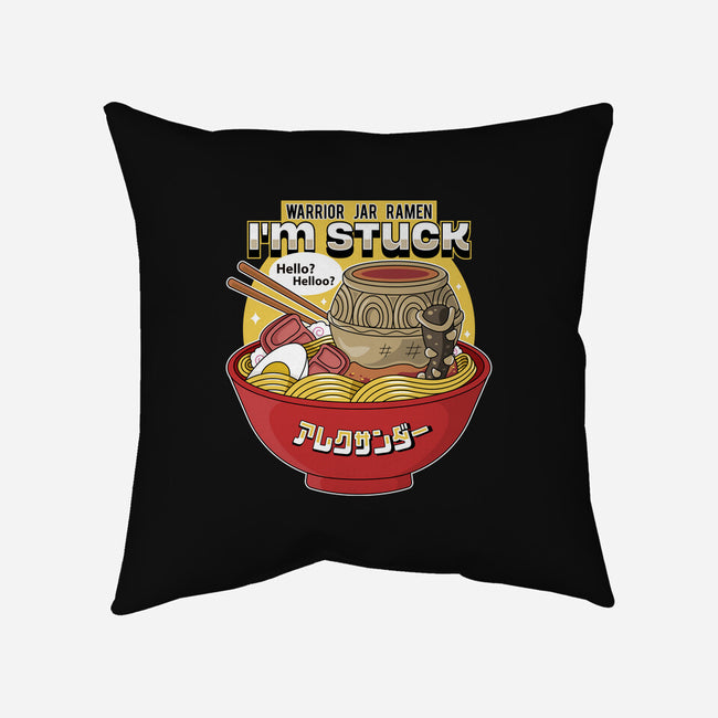Warrior Jar Ramen-none removable cover w insert throw pillow-Logozaste