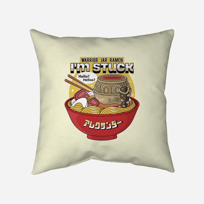 Warrior Jar Ramen-none removable cover w insert throw pillow-Logozaste