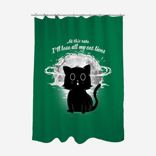 Apocalypse Cat-none polyester shower curtain-IKILO