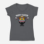 Eggman Easter-womens v-neck tee-krisren28