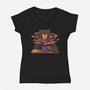 Bear Loves Coffee-womens v-neck tee-tobefonseca