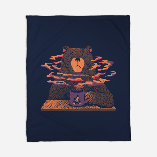 Bear Loves Coffee-none fleece blanket-tobefonseca