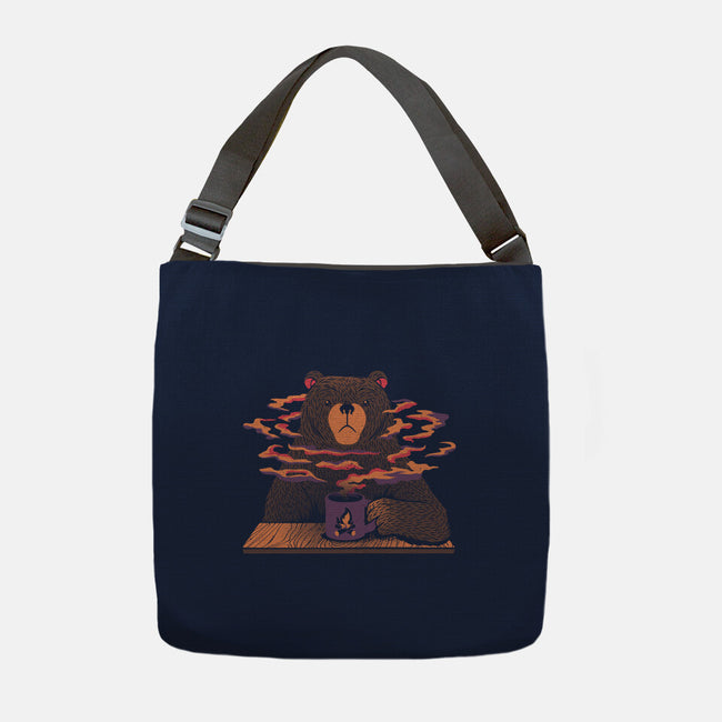 Bear Loves Coffee-none adjustable tote-tobefonseca